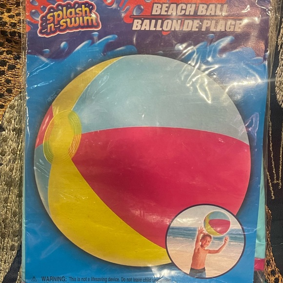 3~Beach Ball Splash-n-Swim Inflatable Toy 20” - Picture 3 of 8